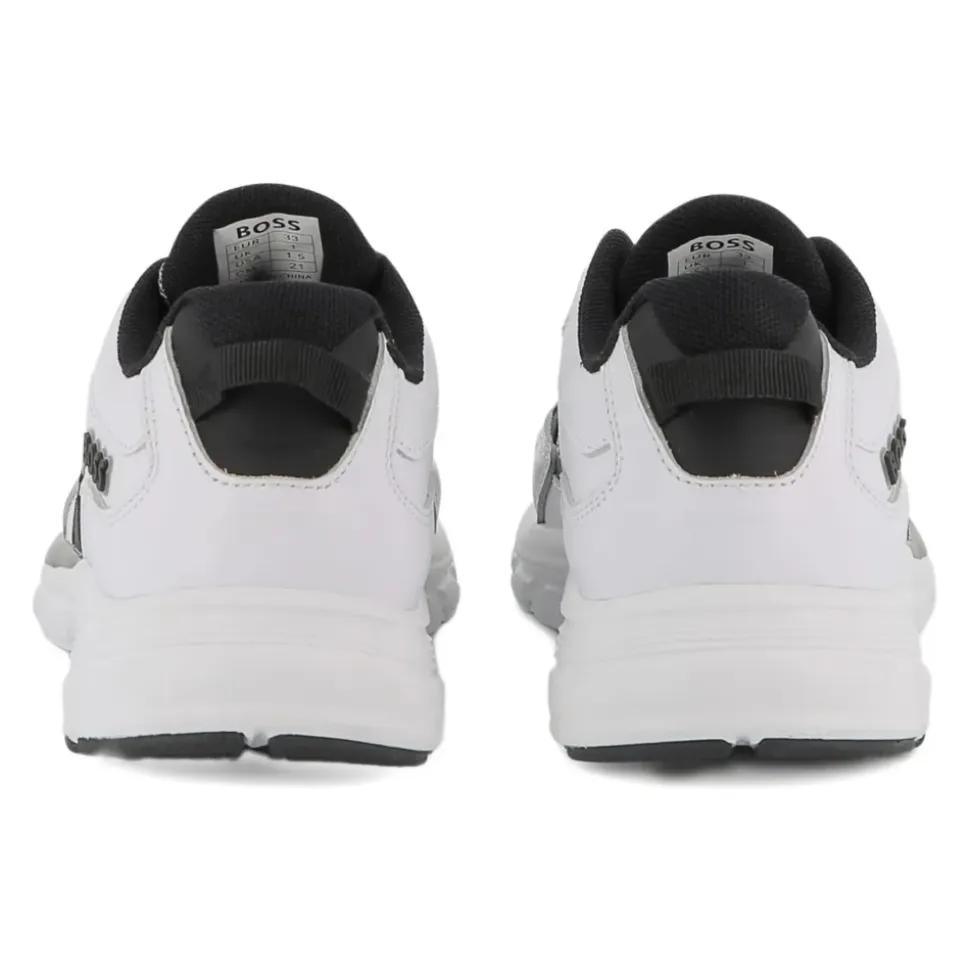 Hvite Sneakers Mesh Paneler Gummisåle