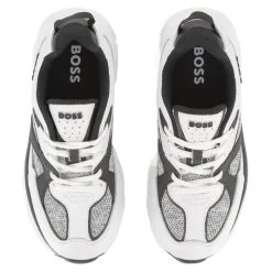 Hvite Sneakers Mesh Paneler Gummisåle