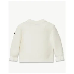 Hvit Genser med Ruffled Mansjetter