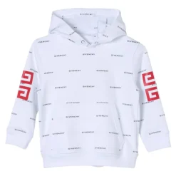 Hvit Gutt Sweatshirt Stilig Sertifisert Produkt