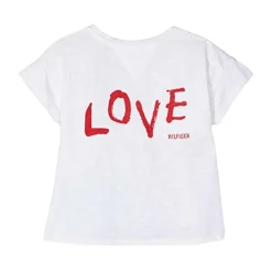Hvit Love T-skjorte med Rød Love