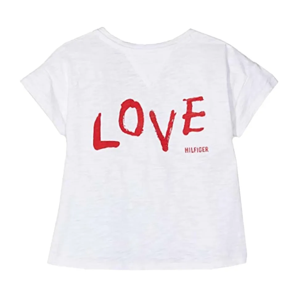 Hvit Love T-skjorte med Rød Love