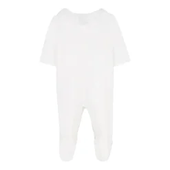 Hvit Pyjamas Sett med Smekker og Lue