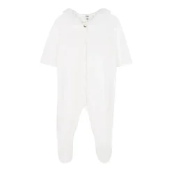 Hvit Pyjamas Sett med Smekker og Lue