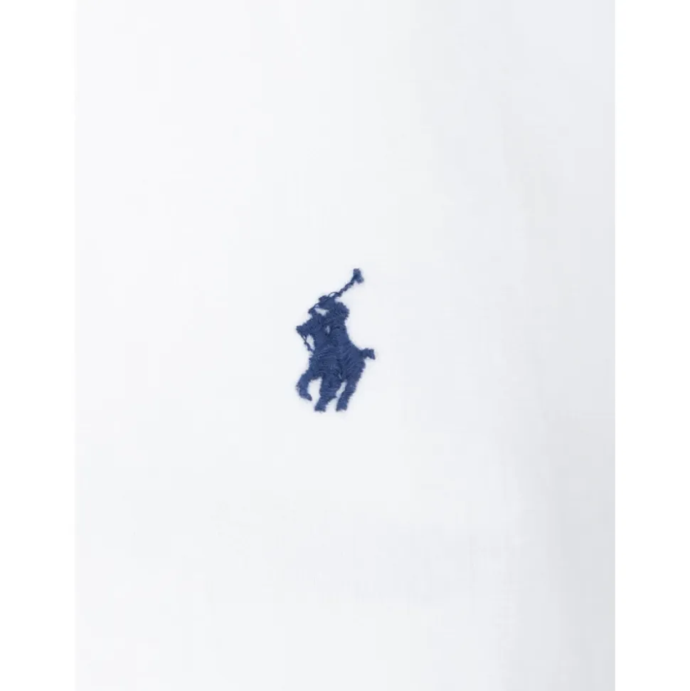 Hvit Skjorte med Pony Logo Brodert
