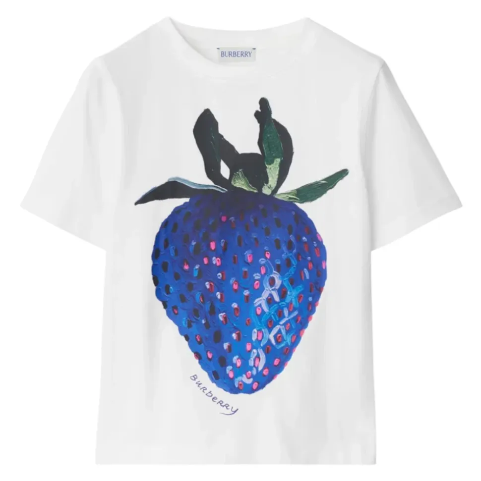 Hvit T-skjorte med Front Print