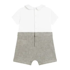 Interlock og linskjorte med broderi