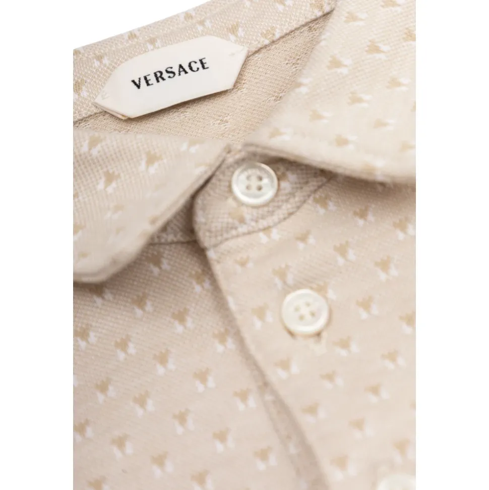 Jacquard Bomullspiqué Polo