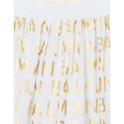 Jacquard Logo-Motif Romper & Beanie Sett
