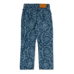 Jeans med barocco-mønster