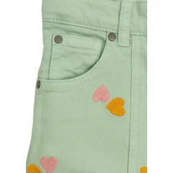 Jeans med brodert mønster