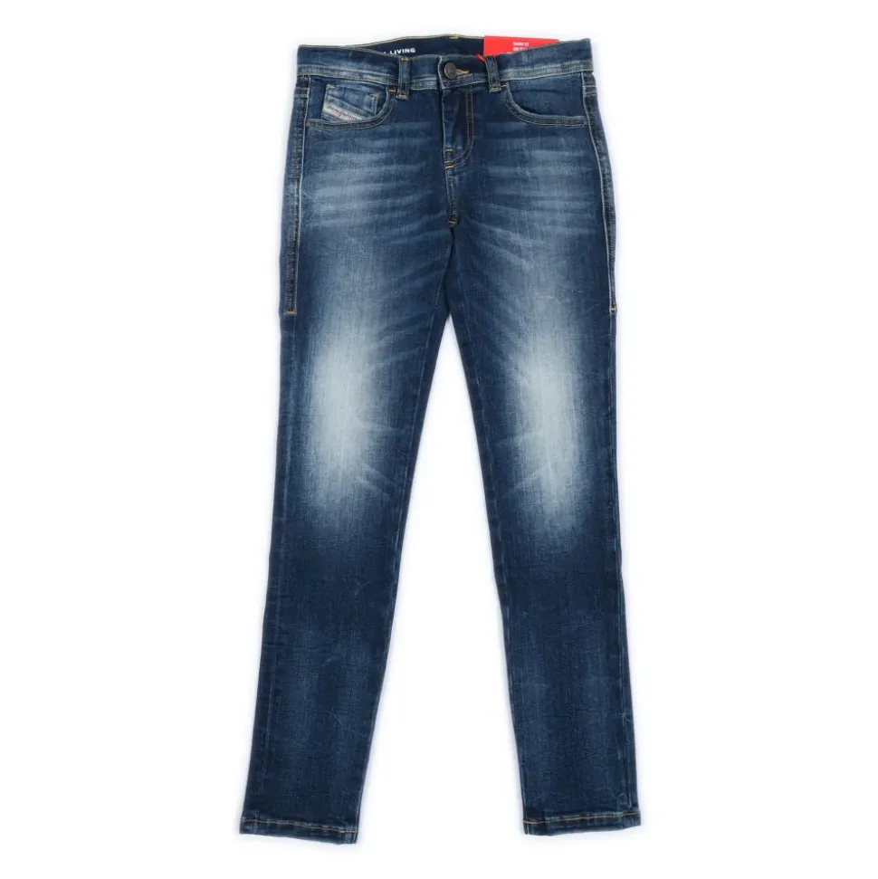 Jeans med falmet effekt