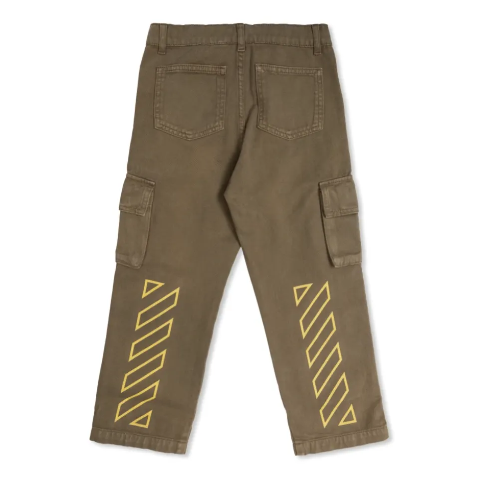 Jeans med logolapp