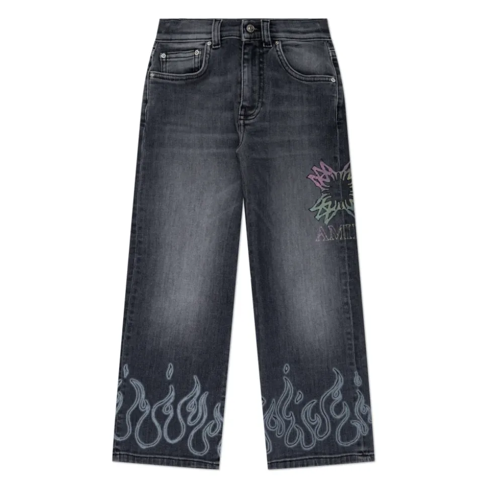 Jeans med trykk