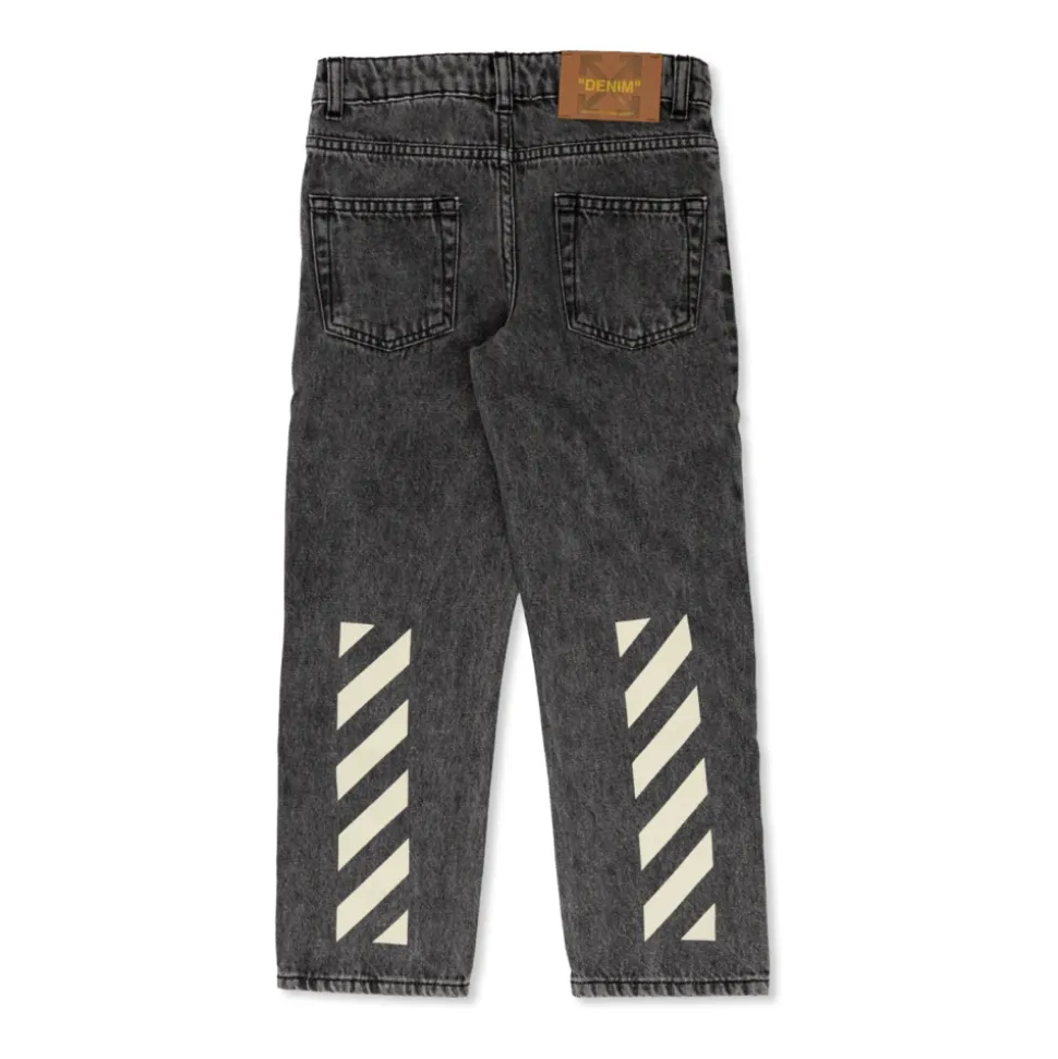 Jeans med trykt logo