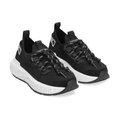 Jersey- og semsket kalveskinn-sneakers