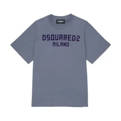 Jersey T-skjorte med flokket logo