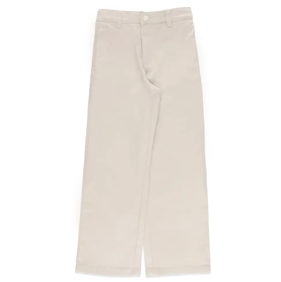 Junior Beige Bomullsbukser med Print