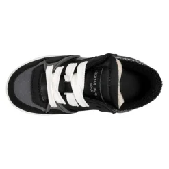Junior Sneakers i semsket skinn og nylon