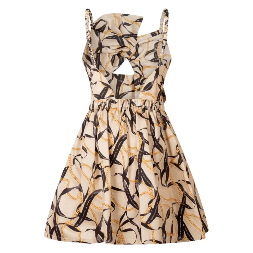 Knot-Front Printed Dress