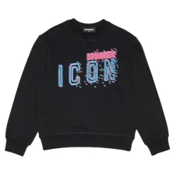 Kontrast Print Crewneck Sweatshirt for Jenter