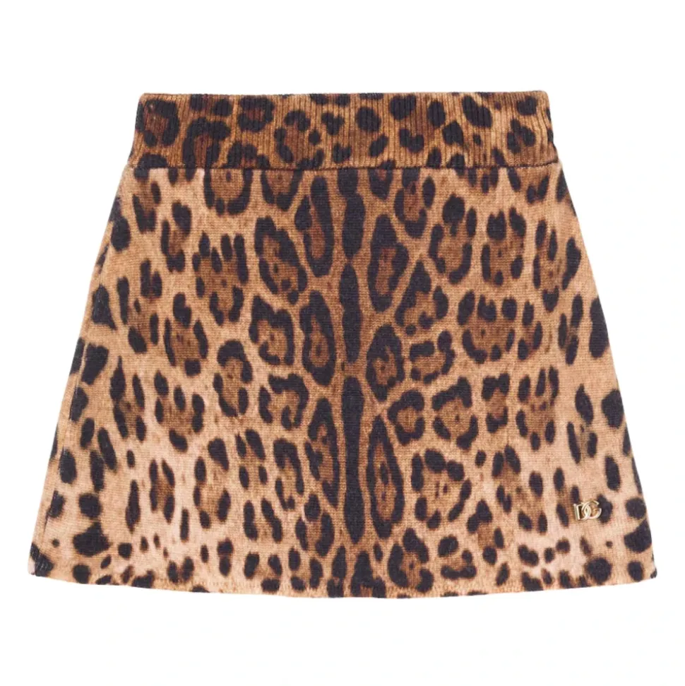 Leopardmønstret skjørt