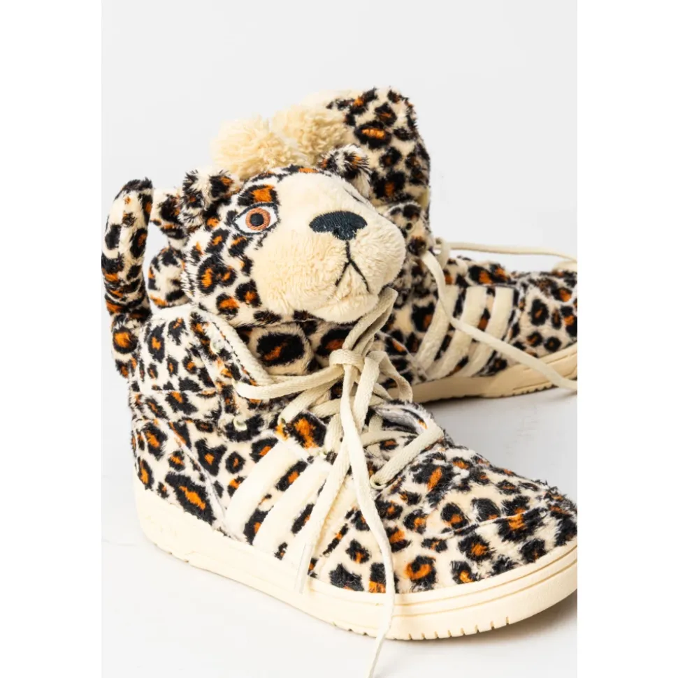 Leopard Plysj Barnesko