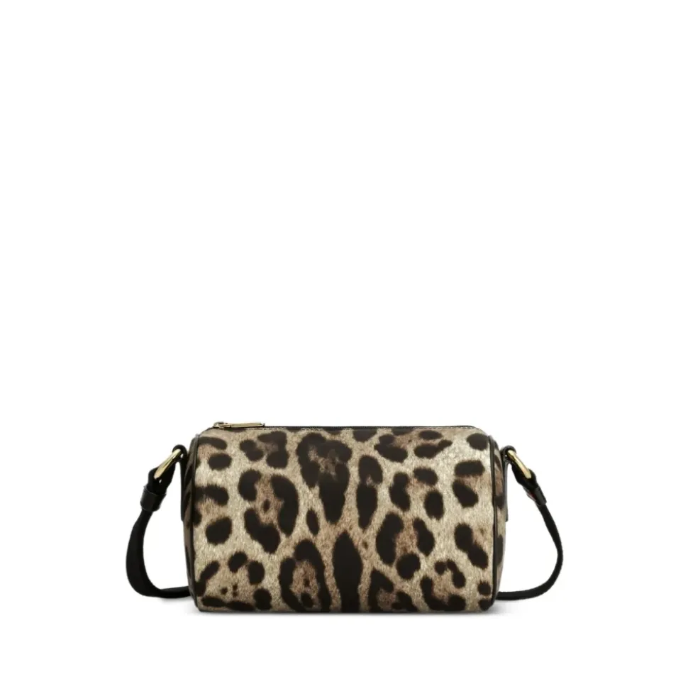 Leo-print Nylon Crossbody Bag