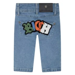 Logo-broderte jeans