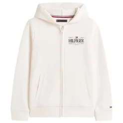 Logo Embroidery Interlock Knit Zip-Thru Hoody