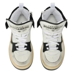 Logoprintede sneakers i skinn