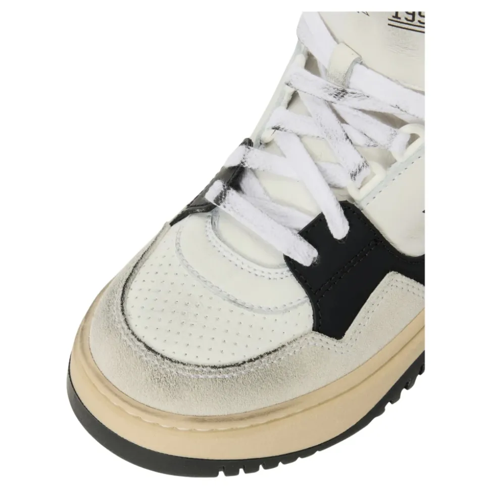 Logoprintede sneakers i skinn