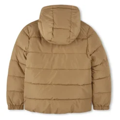 Logo Print Hooded Puffer Jacket