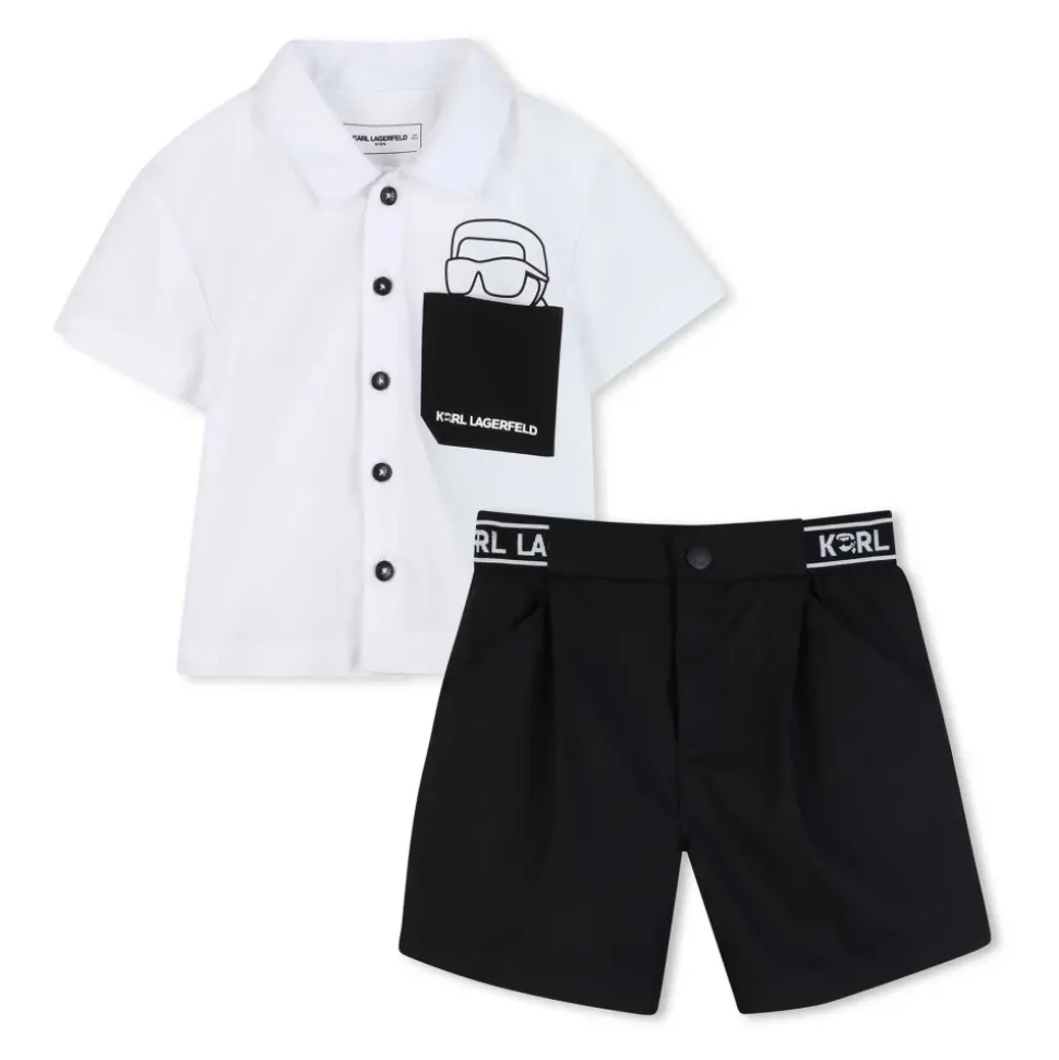 Logo-Print Shorts Sett