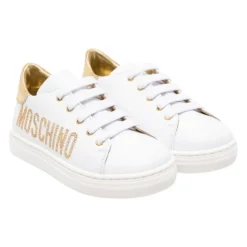 Logosneakers i skinn