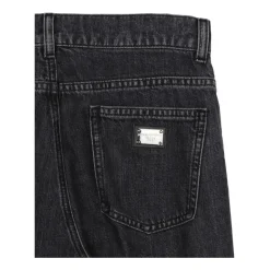 Logo Tag 5-Pocket Denim Cargo Jeans