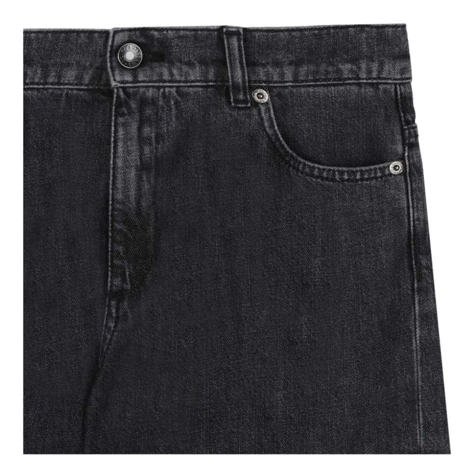 Logo Tag 5-Pocket Denim Cargo Jeans