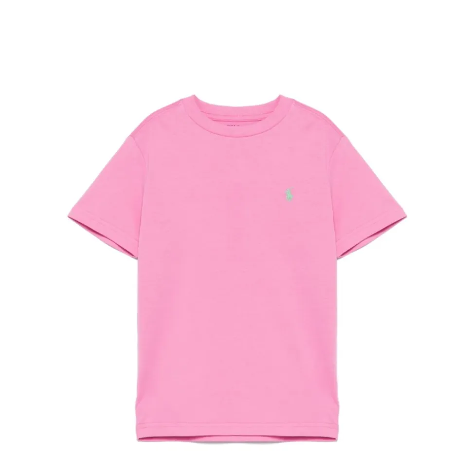 Logo T-skjorte Blå Rød Crew Neck