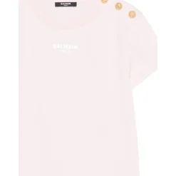 Logo T-skjorte med gullknapper