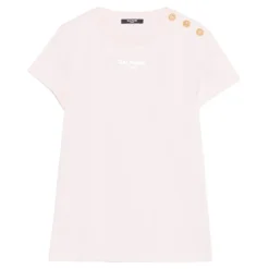 Logo T-skjorte med gullknapper