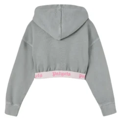 Logo Underband Cropped Hoodie