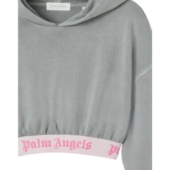Logo Underband Cropped Hoodie