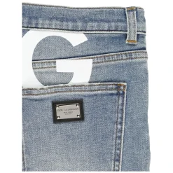 Lys Blå Bomullsjeans for Gutter