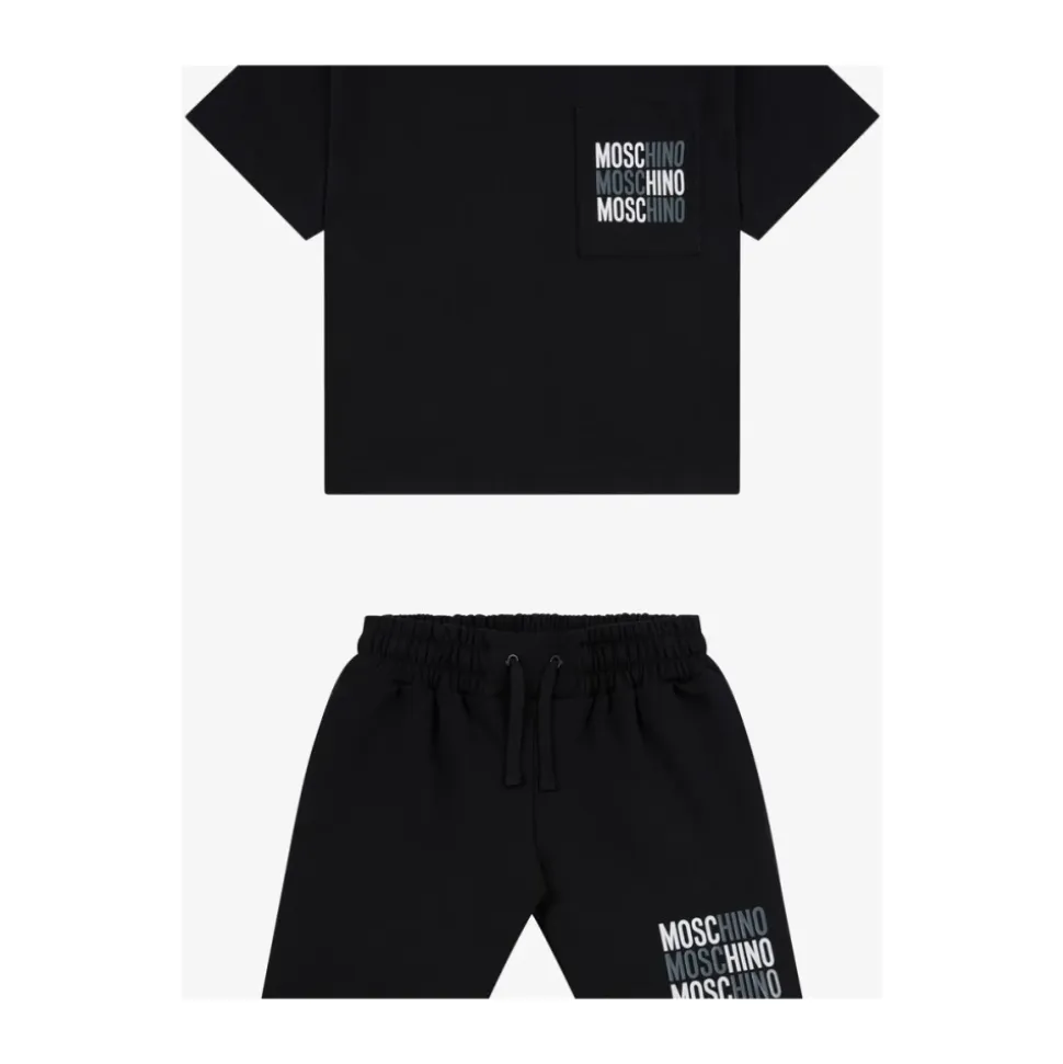 Maxi T-skjorte og shortssett med trykk