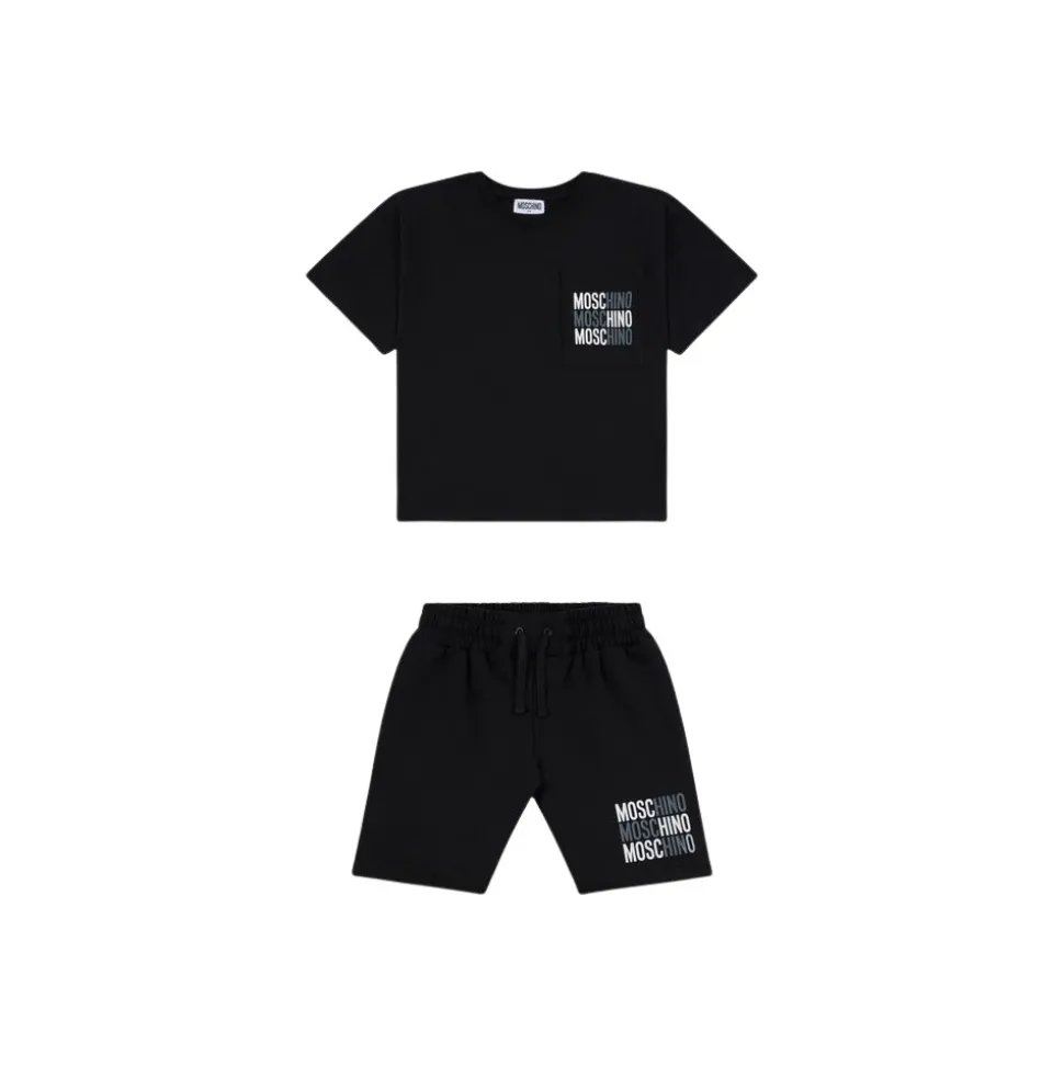 Maxi T-skjorte og shortssett med trykk