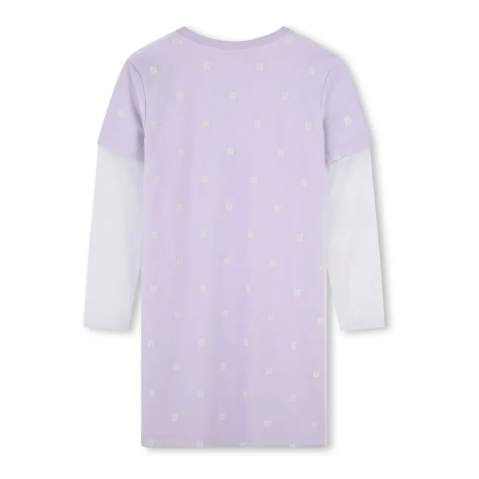 Mesh Layer Crew Neck Lange Ermer
