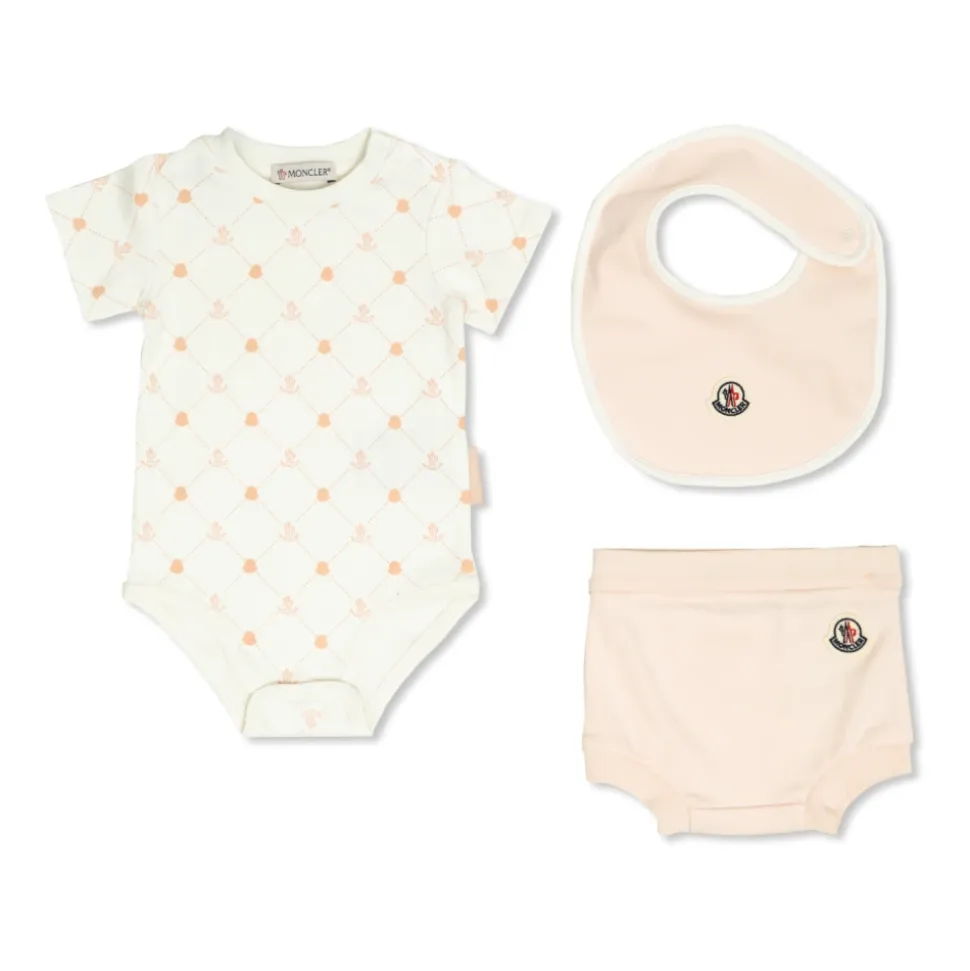 Moncler Enfant Sett: Body, sparkebukse og smekke