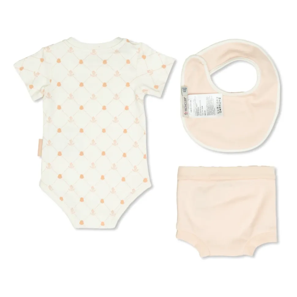 Moncler Enfant Sett: Body, sparkebukse og smekke