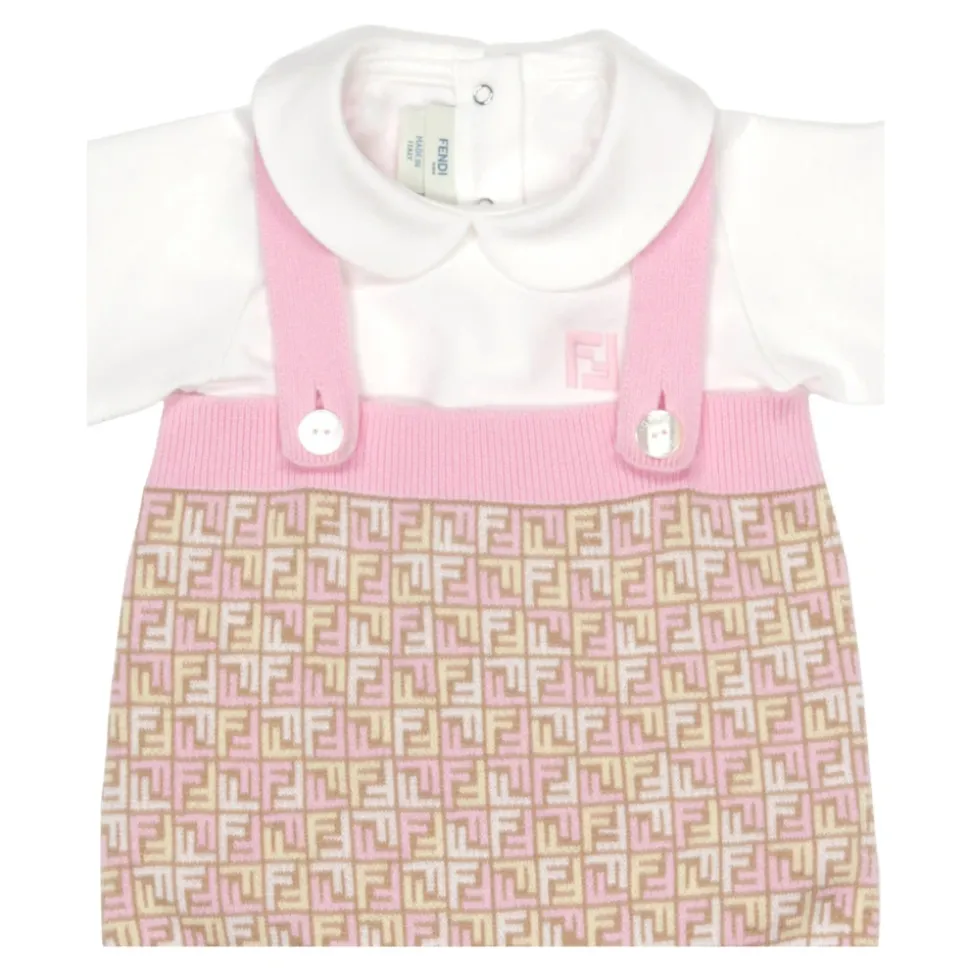 Monogram Jumpsuit og T-skjorte sett
