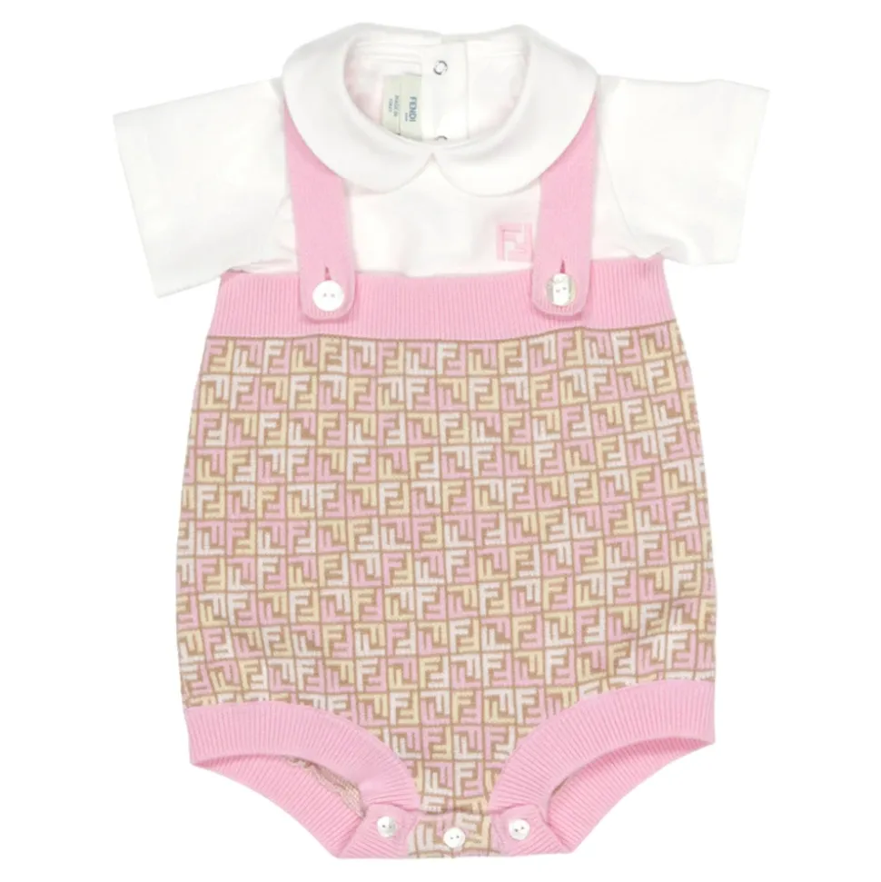 Monogram Jumpsuit og T-skjorte sett